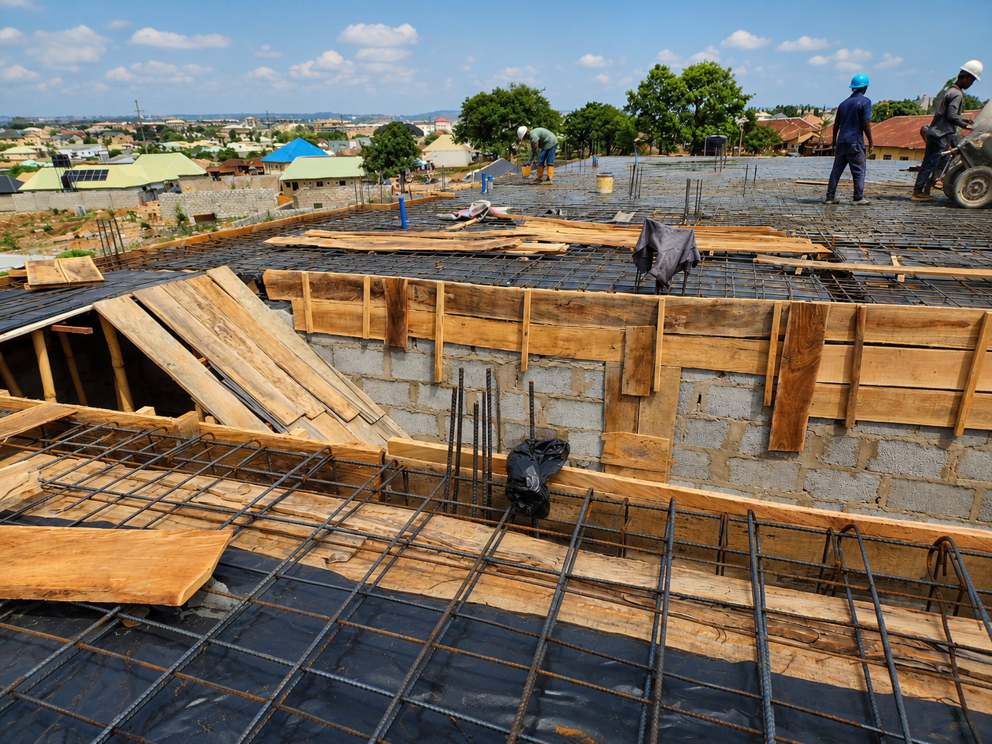 Residential construction work in progress